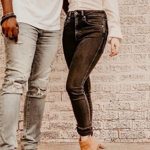 Black free people skinny jeans